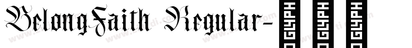 BelongFaith  Regular字体转换